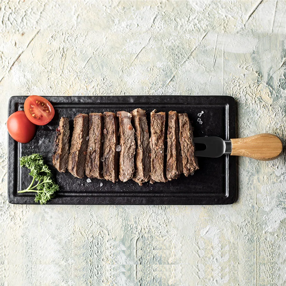 
Чугунные сервисные тарелки с деревянной основой, 29*10 см, высокое качество, Сделано в Турции 