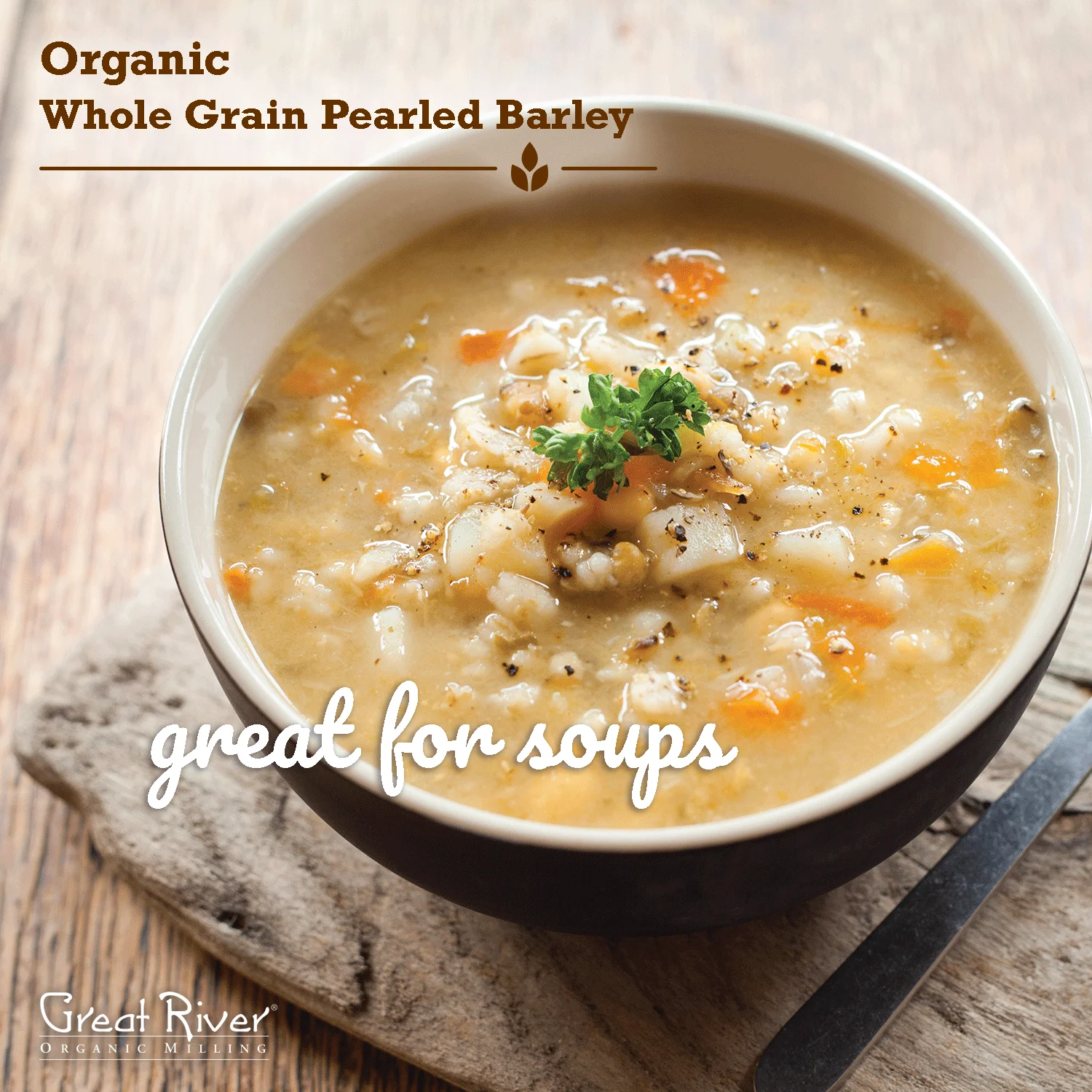 Great River Organic Milling, Whole Grain, Pearled Barley, Organic, 25-Pounds (Pack of 1) Whole Wheat Flour