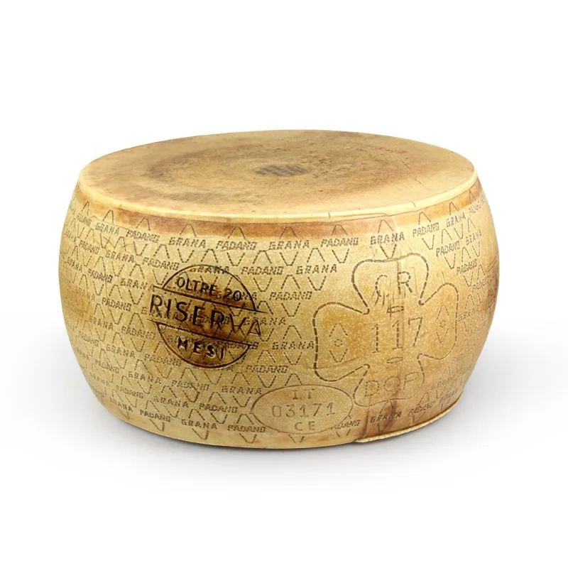 Top Quality Made in Italy Grana Padano RISERVA PDO hard and seasoned cheese aged over 20 months wheels For Sale