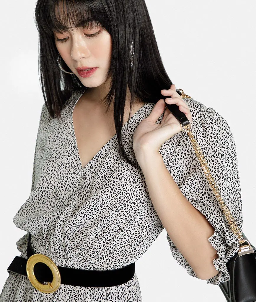 Custom Women Clothes 2021 Ruffle Summer Beach Ladies V neck Short Sleeved Chiffon Floral Print Maxi Casual Dress Made in Vietnam