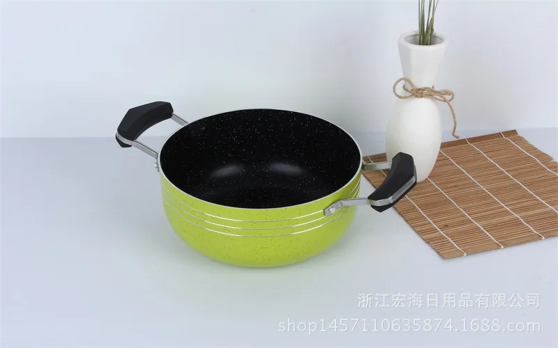Pressed Aluminum Non-stick Heightened Color Casserole Pot Cookware For Kitchen