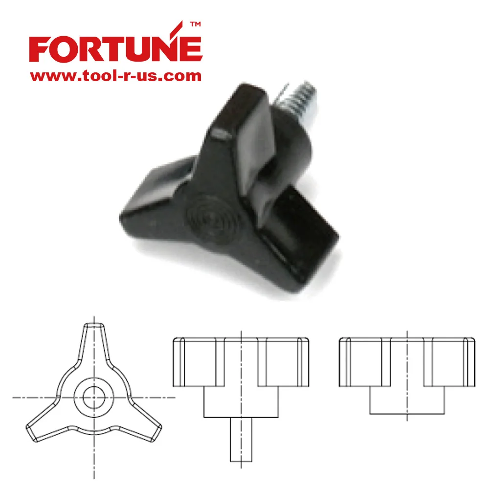 
 Пластиковая звездообразная винтовая ручка для деревообработки с резьбой 1/4x20  