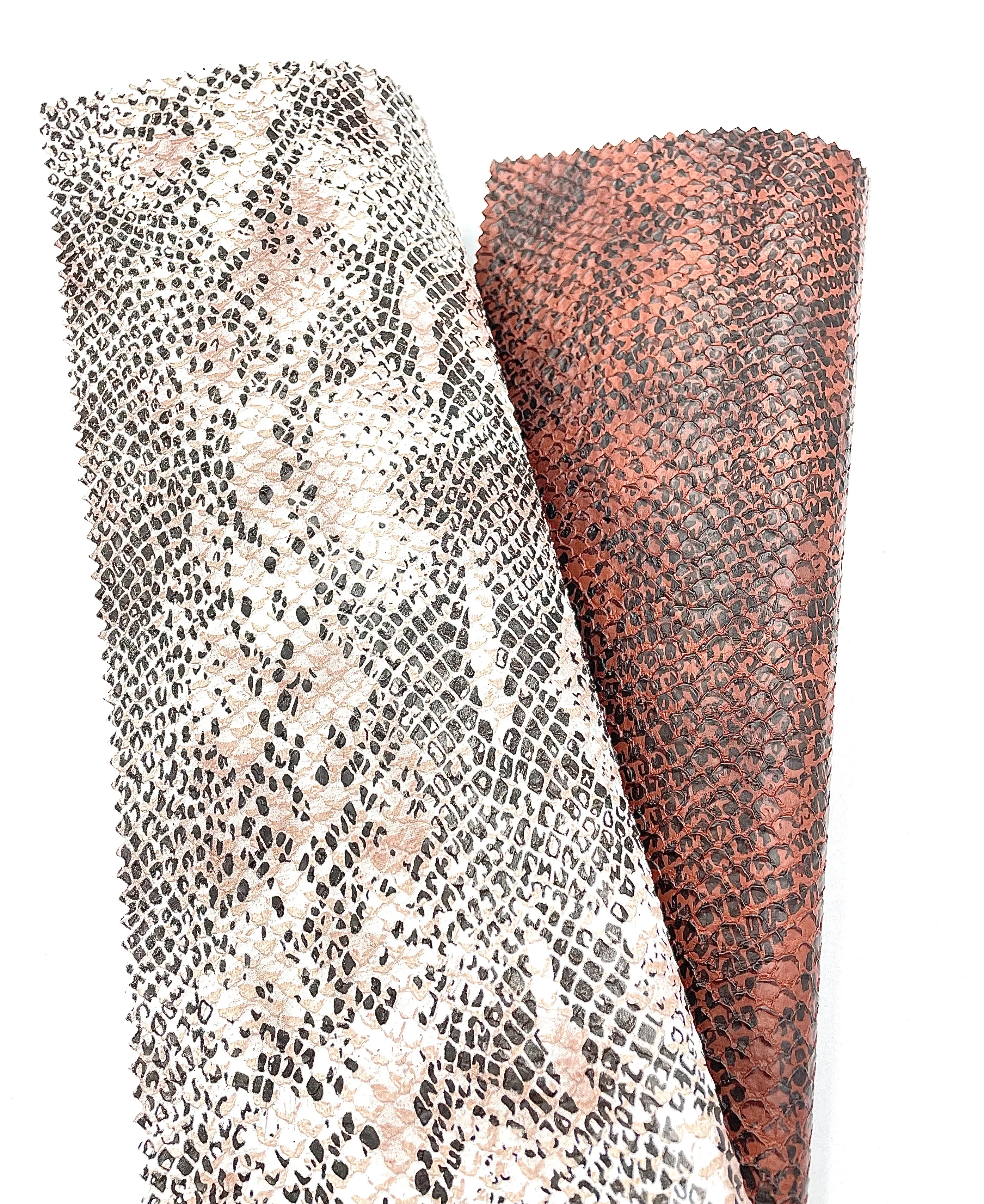 Высококачественная биоразлагаемая Водонепроницаемая полиуретановая вспененная искусственная змеиная кожа EPO для ремней и аксессуаров