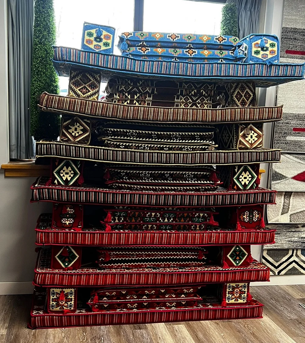 Oriental Sofa Set Arabic Floor Seating Couch Sectional Cushion  | 190*70cm |  5 piece  |  28 dances full of sponge