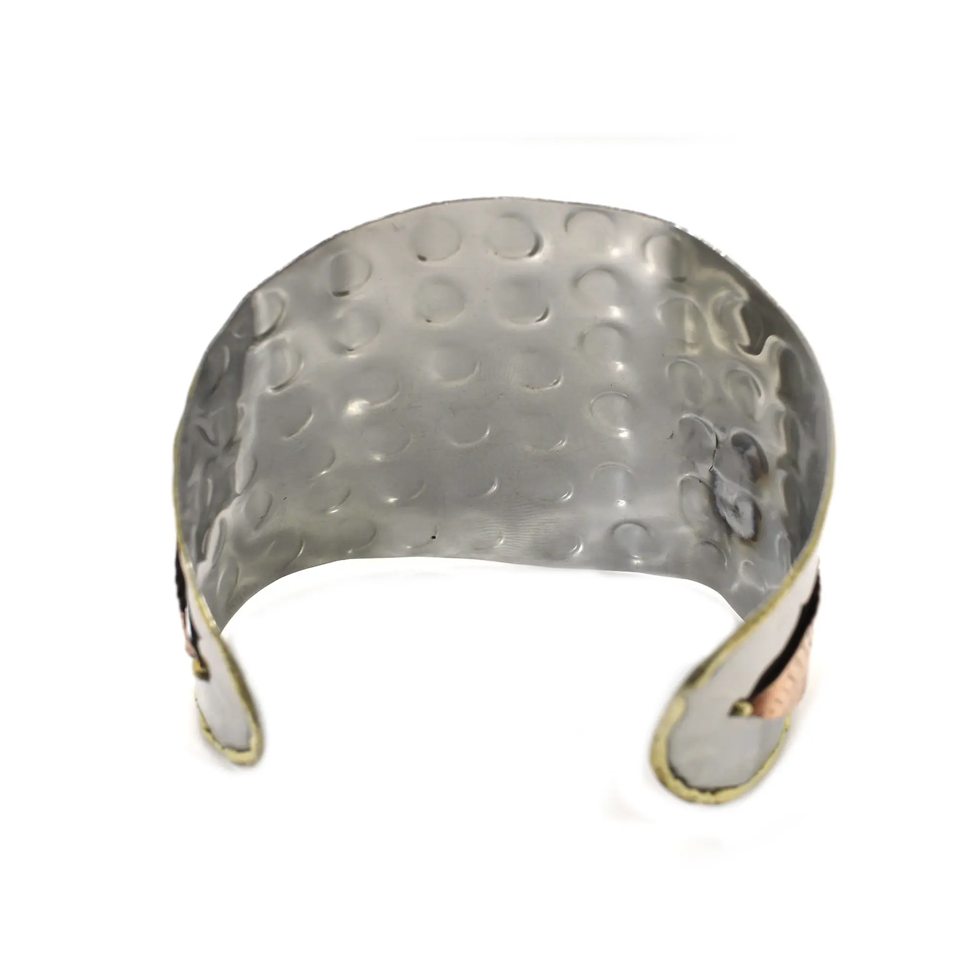 Широкая манжета с Рельефной текстурой позолота 18 карат от производителя ручная работа кованые Твердые манжеты регулируемый браслет