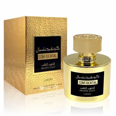 Perfume Confidential Private Gold Eau de Perfume 100ml by Lattafa Non alcohol  for women