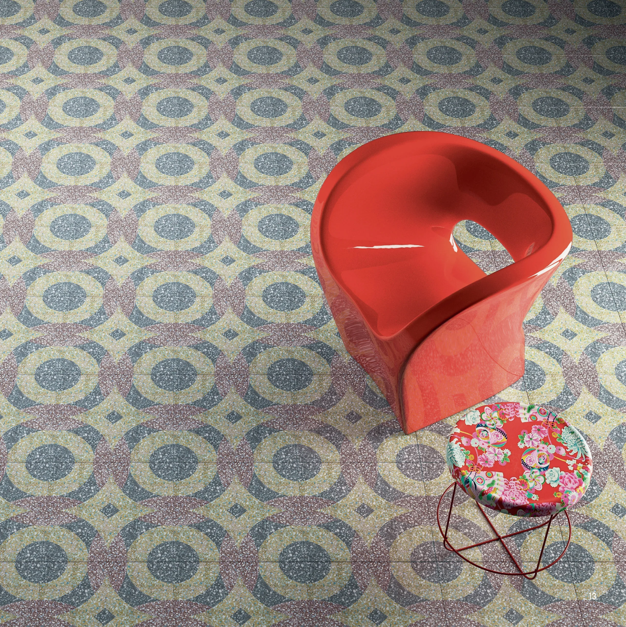 Напольная плитка terrazzo, украшение ручной работы, итальянский мрамор, Саудовская Аравия
