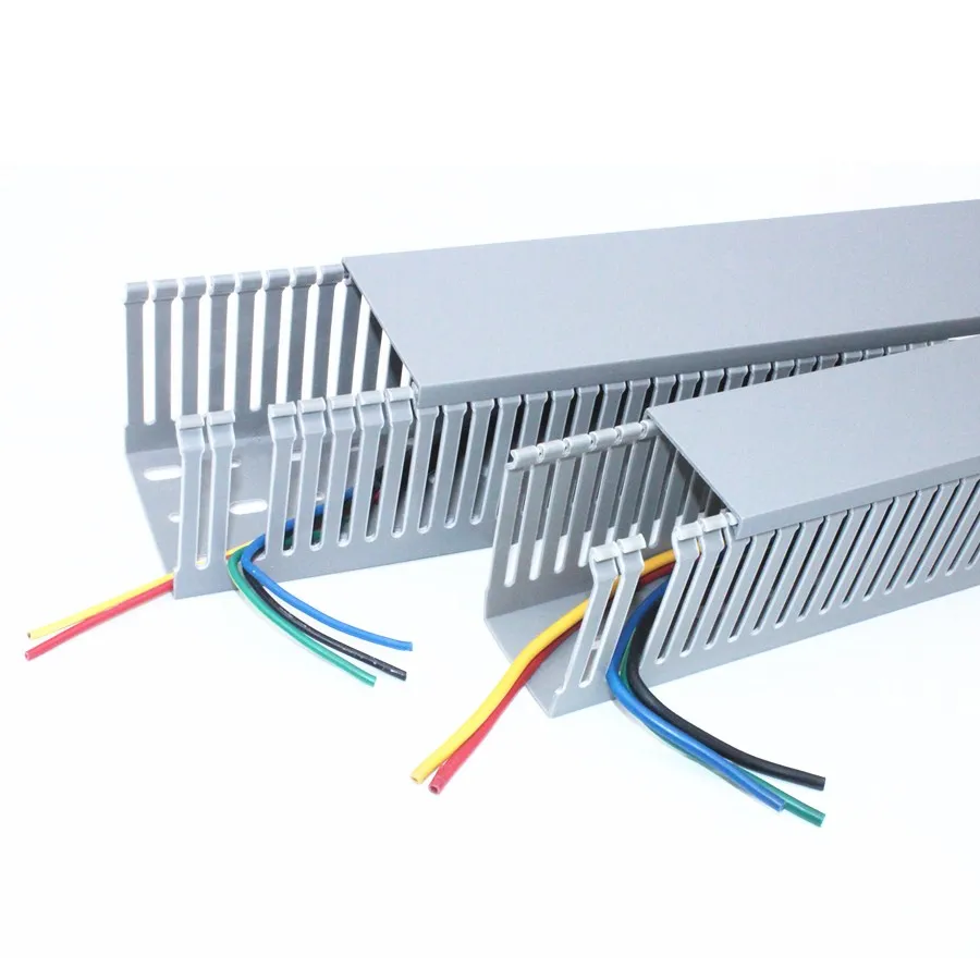 YORH-PEEO In Stock Standard Open Slot Cable Raceway Management Channel with Cover