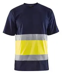 Мужские Hi Vis конструкция с коротким рукавом Футболка светоотражающая Спецодежда Безопасности футболки для младенцев мужского пола со светоотражающими