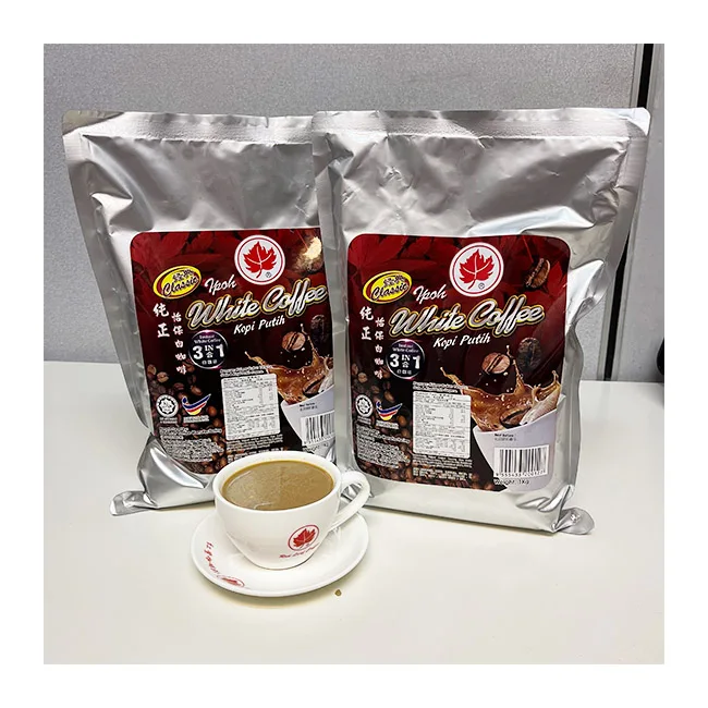 Premium Quality 3 in 1 Classic Instant Premix White Coffee with 2 Years Shelf Life Premix Soluble Beverage Convenient Pack
