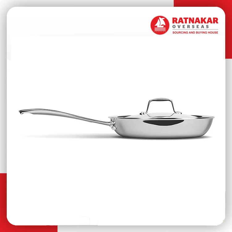 High Quality Durable Stainless Steel Stainless Steel Nonstick Frying Pan Stainless Steel Fry Pan With Lid For Sale