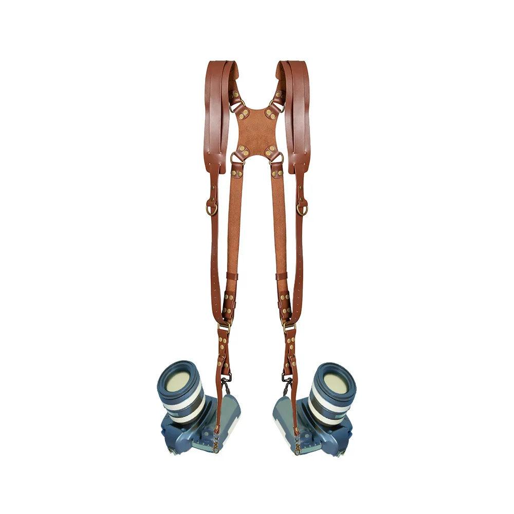 Universal Genuine Leather Camera Shoulder Strap Belt DSLR Digital Camera Strap Single Double Shoulder Strap Cameras Accessories