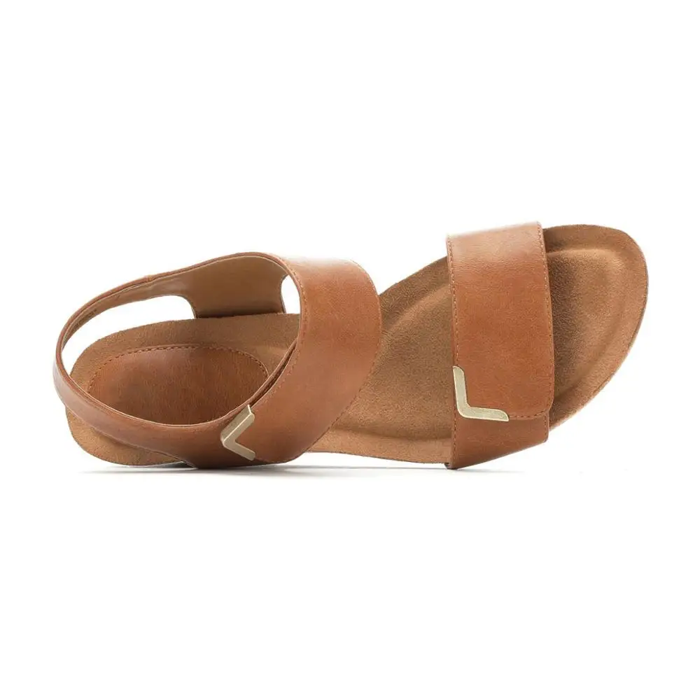 ladies fancy design high heel straps open toe wedges sandals shoes (LAJWG0017)