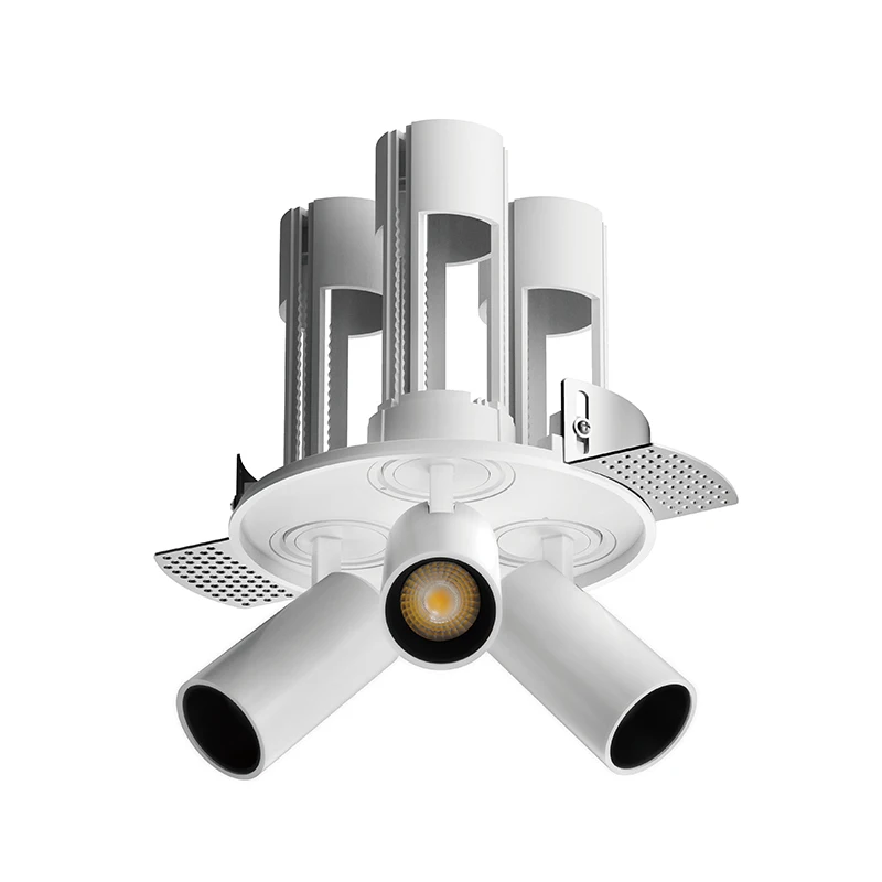 Adjustable 3*6W WarmWhite COB Three Head Lamp Recessed Adjustable Downlight  Deep Antiglare