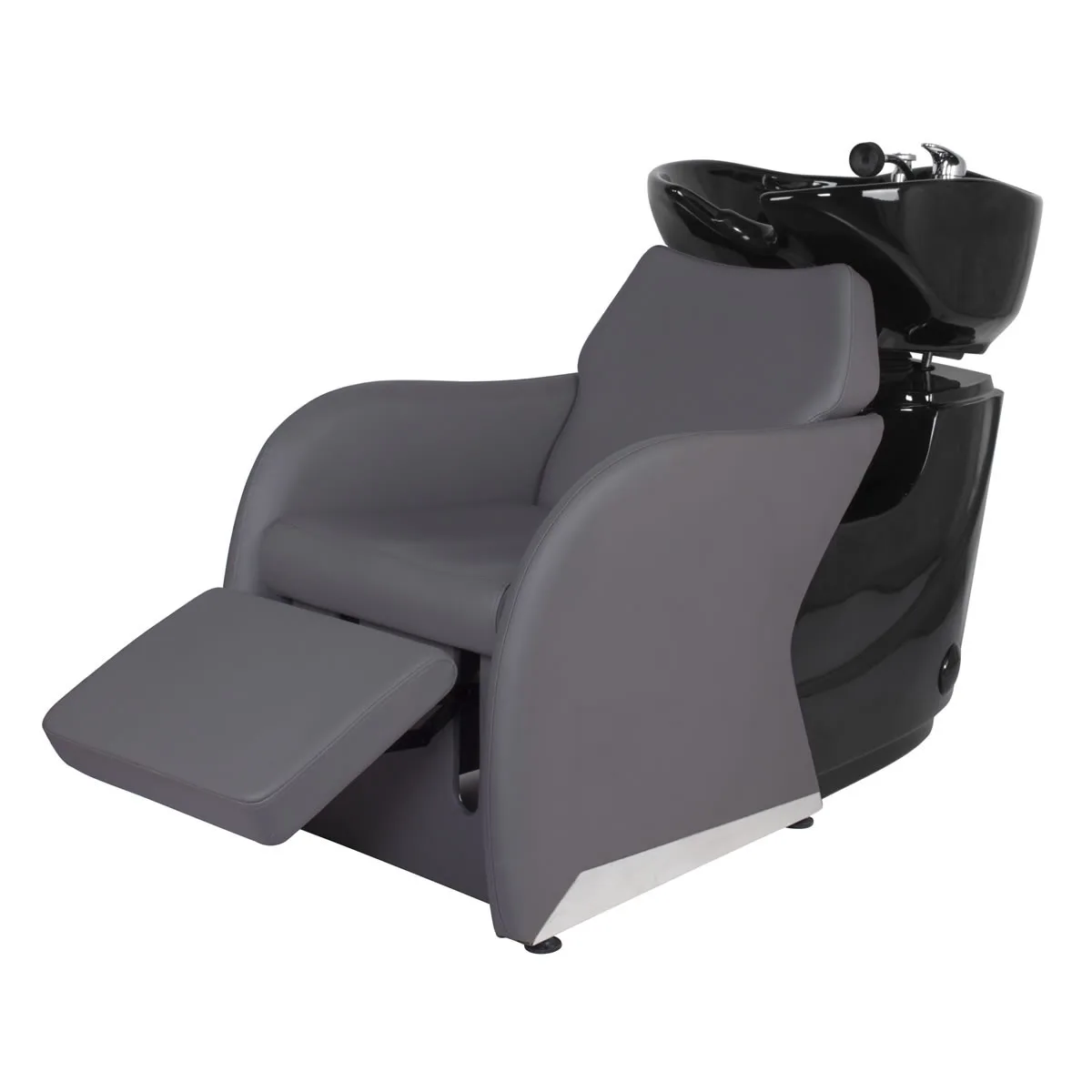 Light Gray Simple Wash Salon Chair With Footrest Semi-Recumbent Shampoo Chair Factory Direct Wholesale Salon Furniture Equipment