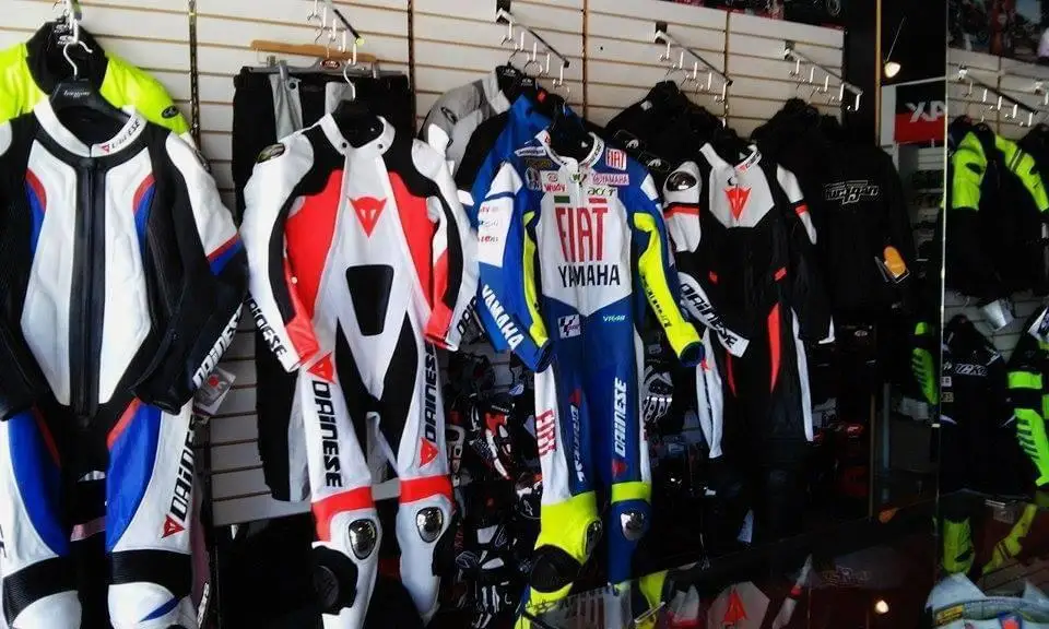 motorbike leather suits gloves and boots set