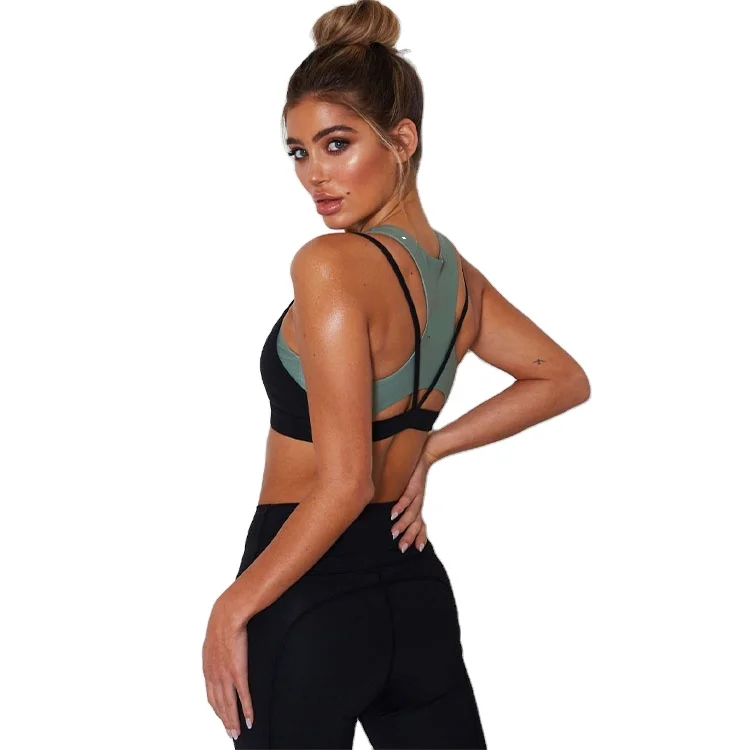 Оптовая продажа с фабрики, высококачественный Женский комплект с бюстгальтером для упражнений, одежда для йоги, спортивный костюм для тренажерного зала