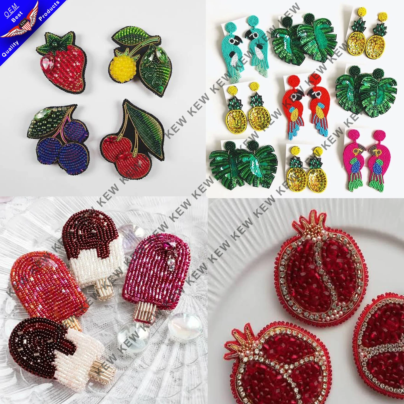 Beaded brooch,leaf design accessory beaded embroidery handmade unique mother gift brooches handmade party wedding USA UK Europe