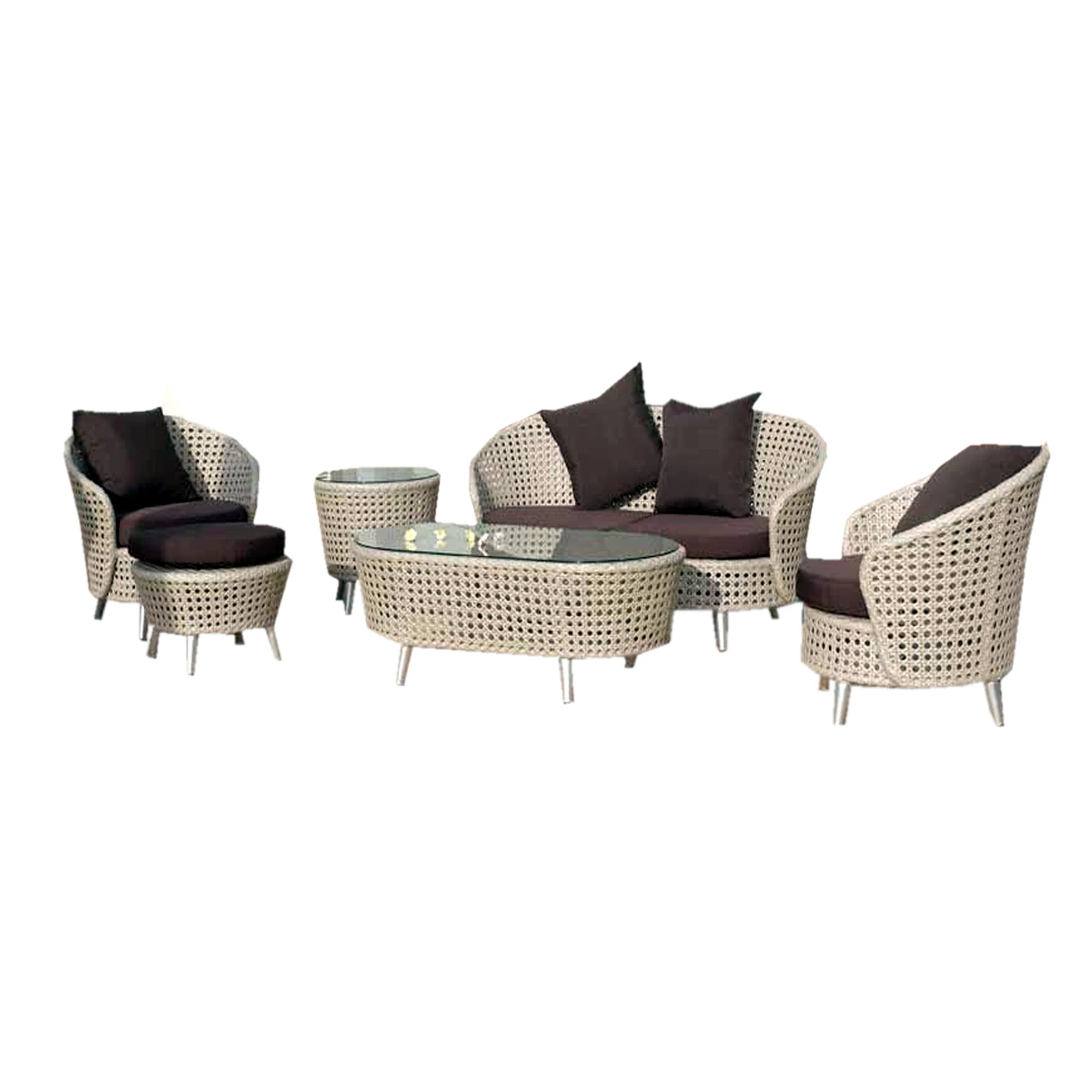 new arrival rattan patio sofa sets good quality powder coated aluminium handmade frame garden outdoor sofa sets