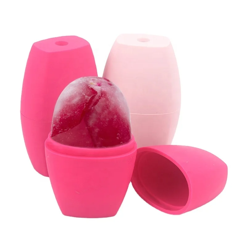 Private Label Silicone cube mold ice roller globes for face