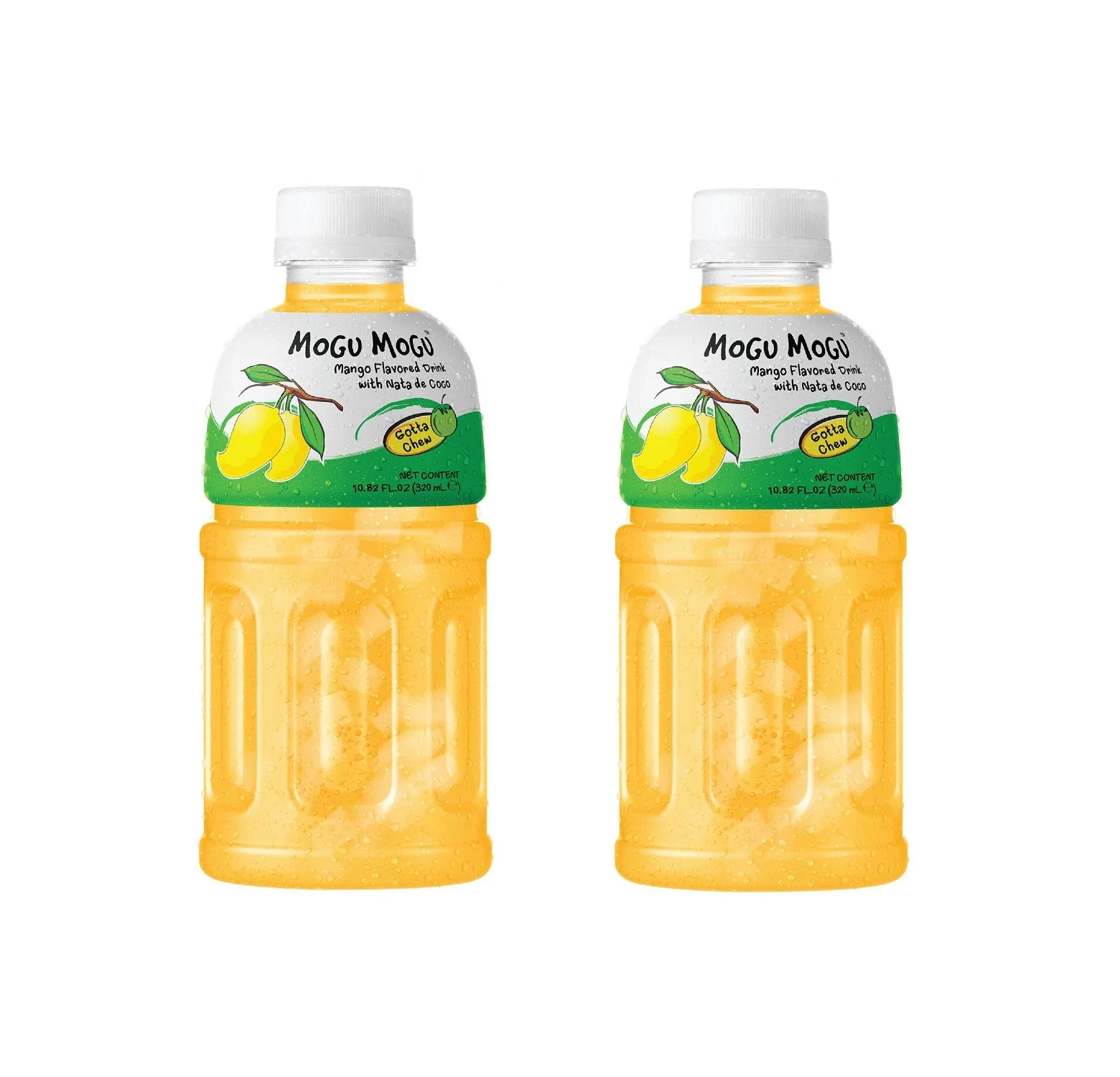 Bottle Glucose Colored Concentrate Fresh Juice Fruit Mogu Mogu Mango Flavoured Drink with Nata de Coco