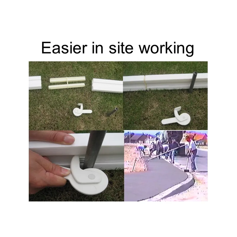 sidewalk gardening landscape stiff flex plastic formwork concrete work reusable light-weight cost-saving easy to use reliable