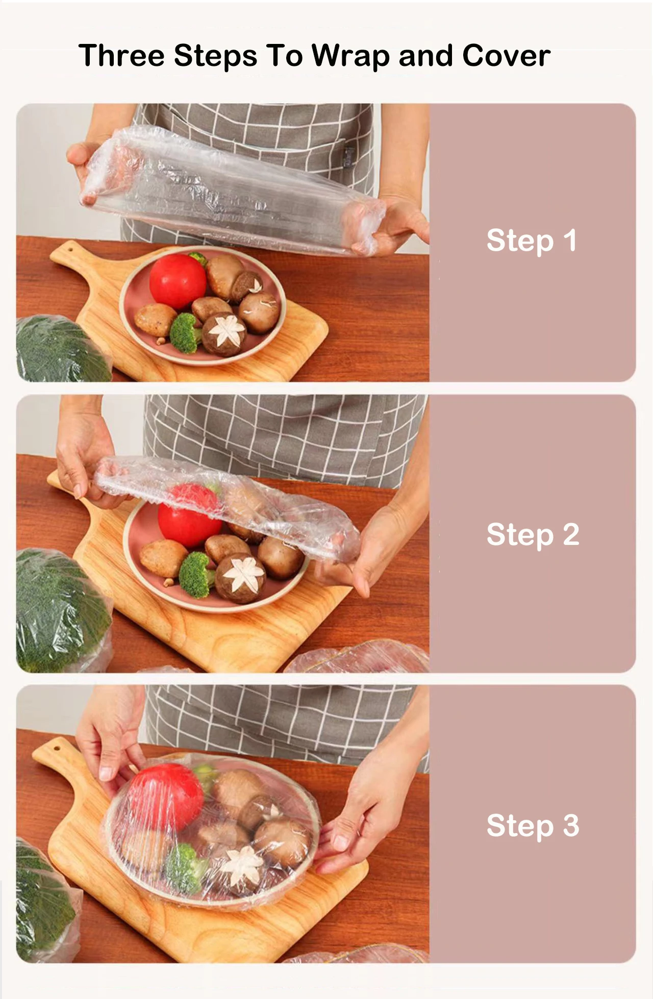 Disposable Plastic Food Wrap Freezer food bag Kitchen Environmentally Fresh Keeping cling wrap Preservative film