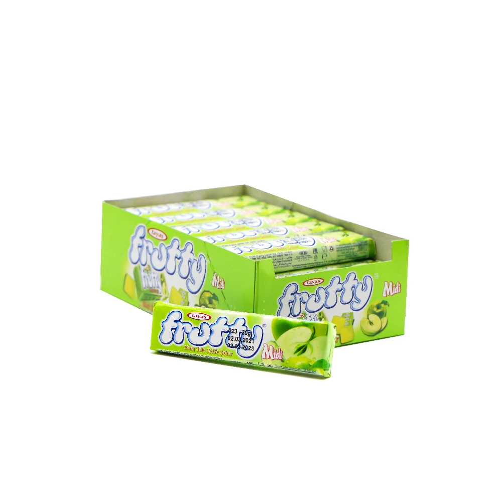 
Toffee Soft & Sweet Candy with Real Fruit Juice - Frutty Midi (Apple) 