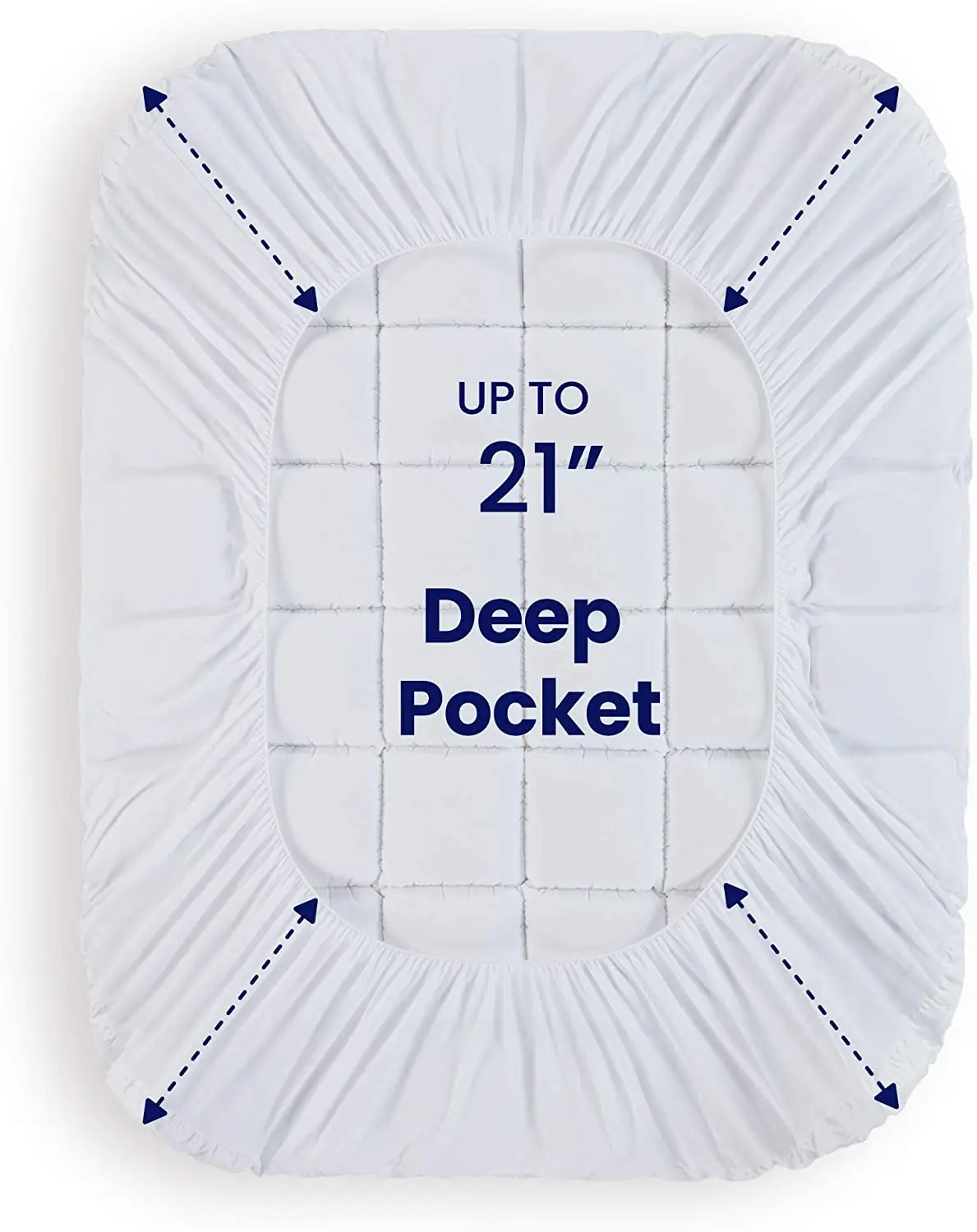 Mattress Pad Cover Cooling Cotton Top Overfilled Extra Thick Soft Down Alternative Topper Quilted Pillow Top Upto 21 inch Deep