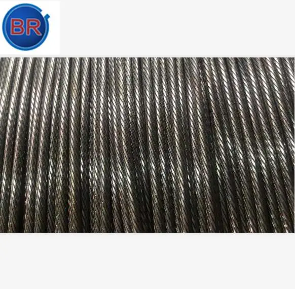 DIN Standard High Tensile 6xK41WS+IWRC Compacted Strand 16mm Ungalvanized Steel Wire Rope