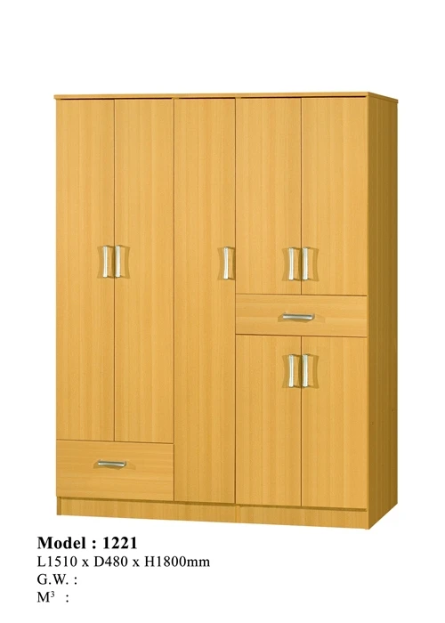  (1221) Top Sales Large Hanging Space Good Quality Bedroom Wardrobe Made In Malaysia