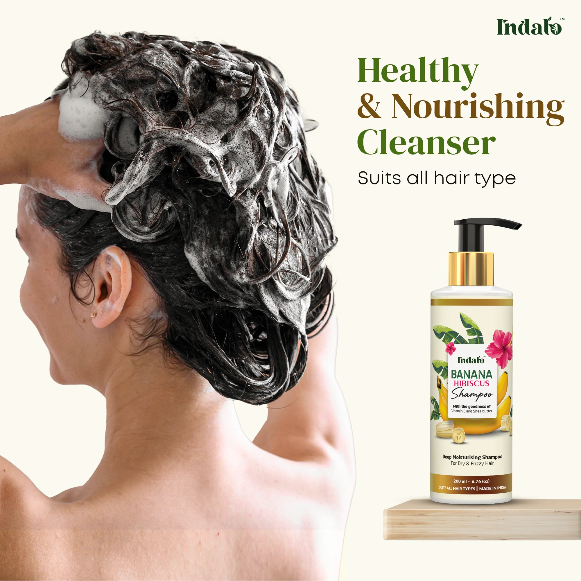 Private Label vegan Banana hibiscus shampoo and conditioner set Hair moisturizing Damage repair shampoo for daily use