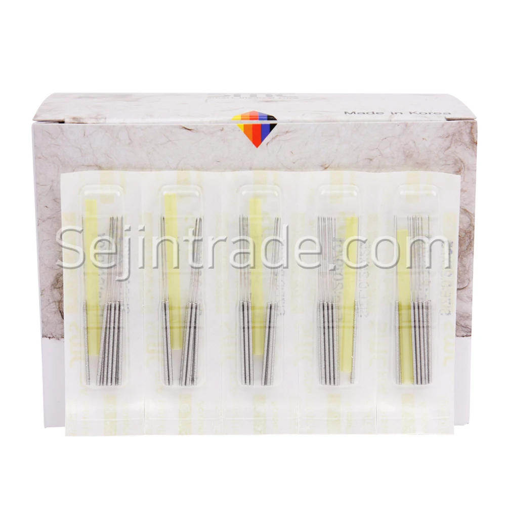 
 Традиционные высококачественные корейские иглы для иглоукалывания с ручкой из нержавеющей стали по лучшей цене с трубкой в блистерной упаковке SMC 1000 шт./кор.  