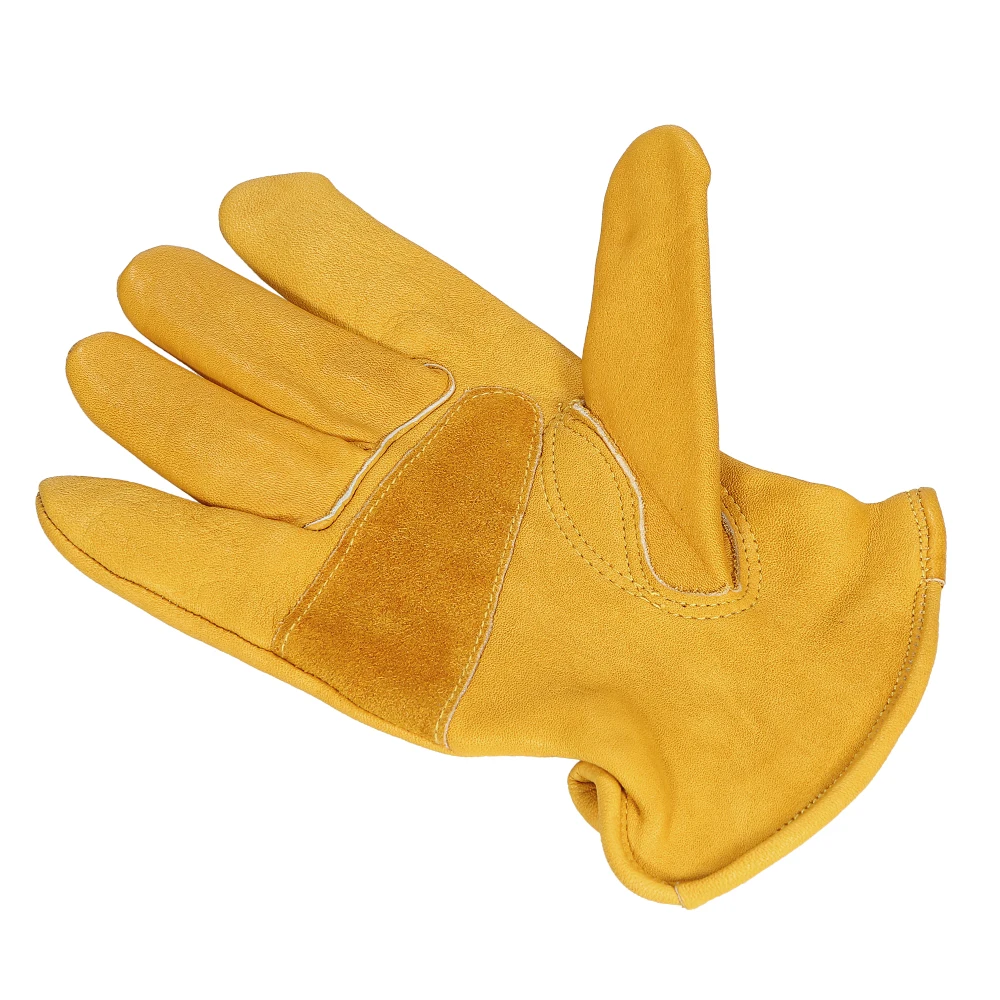 
Grain Goat Leather Wing Thumb Gardening Safety Work Driver Gloves 