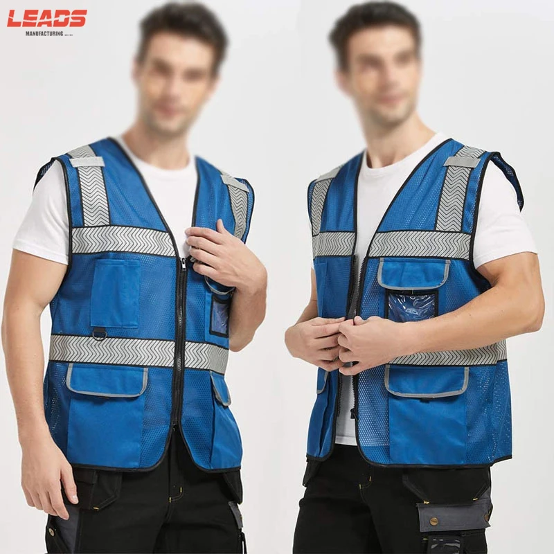 Safety Vest High Visible Patch with Pocket Security Guard Reflective Striping Protective Vests in Wholesale Price