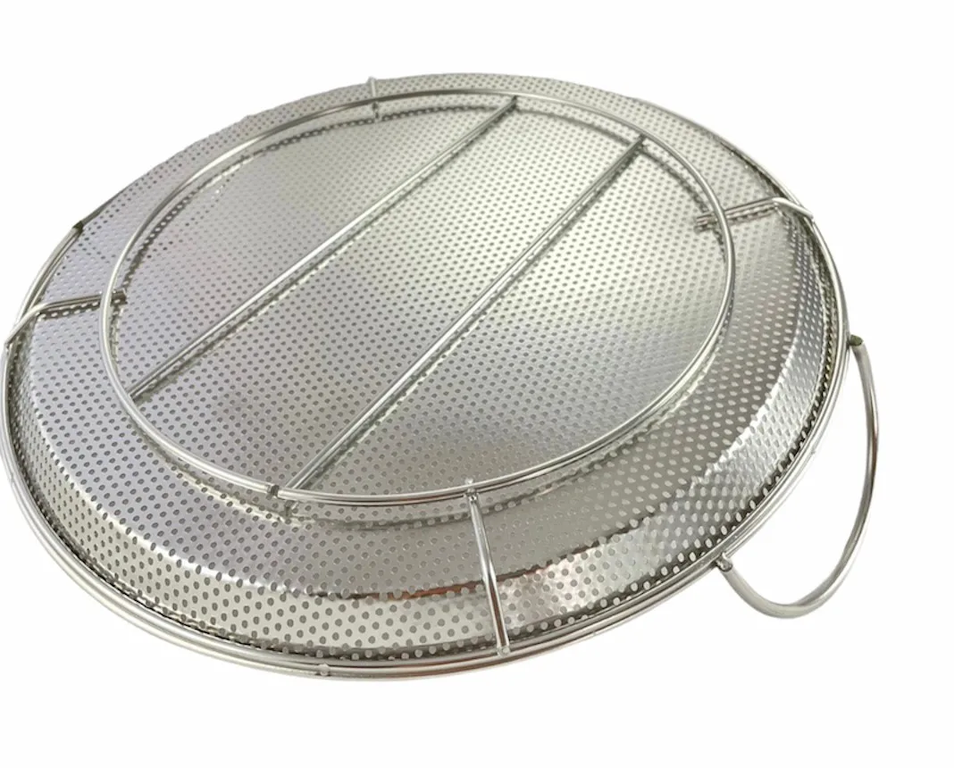 Perforated 18/8 Stainless Steel BBQ pizza pan baking tray