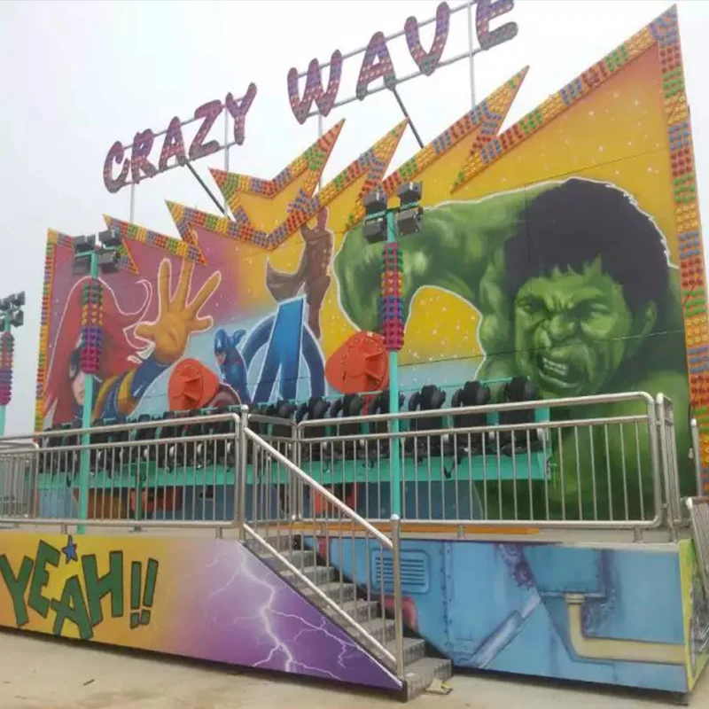kids equipment factory fairground electric amusement park rides game equipment crazy wave big miami ride for sale