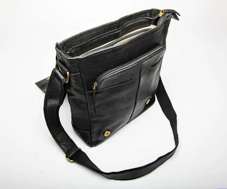 Leather Messenger Bag Men Full Grain Cross body Travel Personalized Satchel For Monogram Tablet  HHD-0053