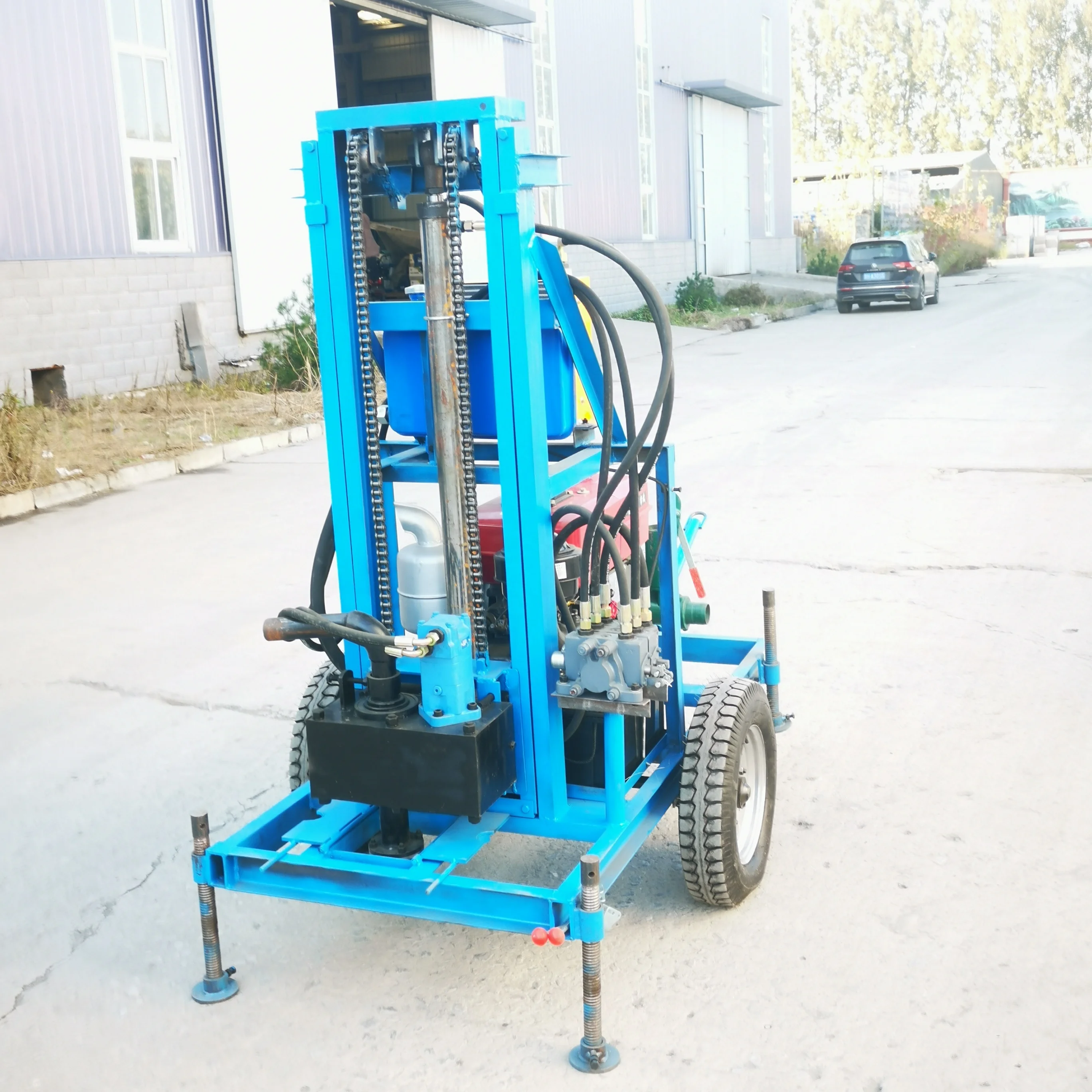Hongrun Small Portable Diesel Hydraulic Water Well Drilling Drill Rig Drilling Rig For Water Well
