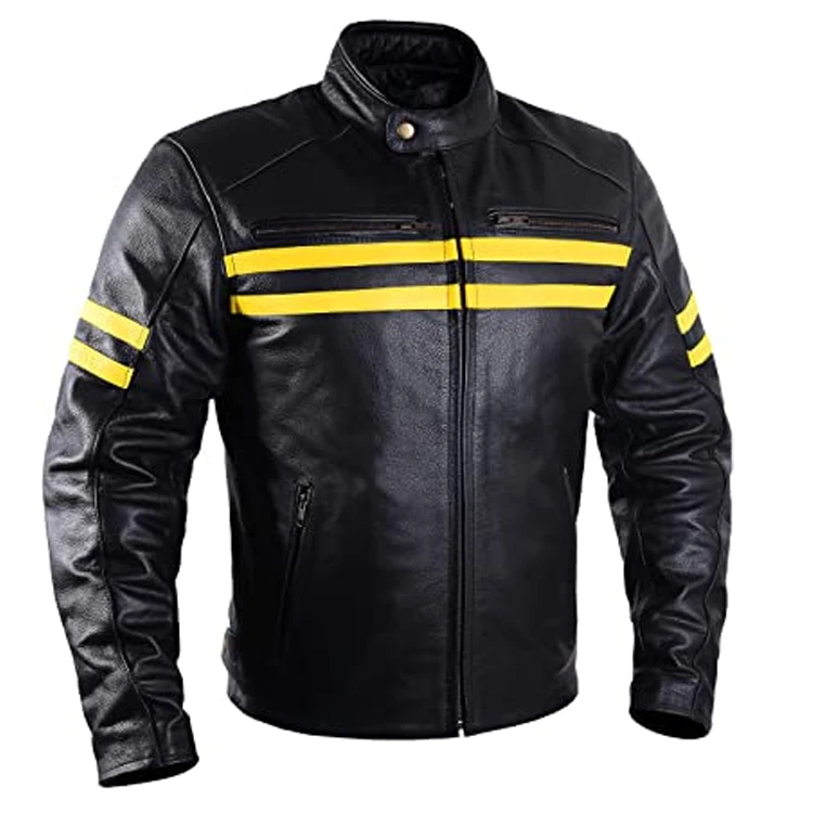 Custom Women Men Motorcycle Leather Jacket Touring Motorbike Cafe Biker With Genuine CE Armour