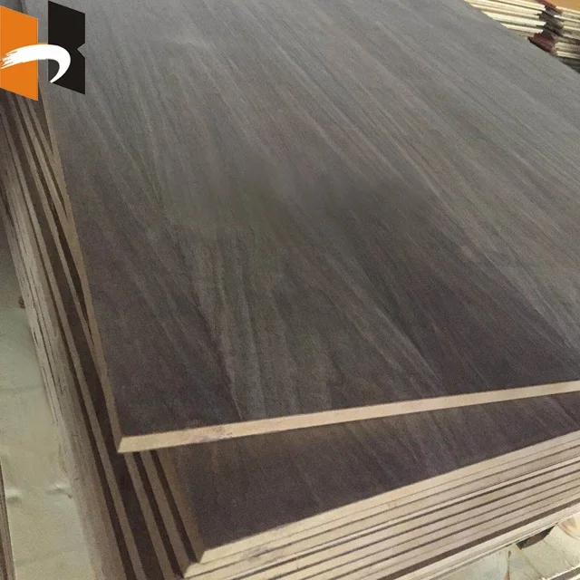 18mm Decorative Natural Teak Walnut Wood Overlay Veneered MDF Panels