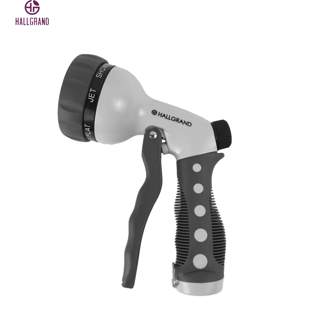 Front Pull Lever Garden Hose Nozzle Adjustable 7 Patterns Hose Sprayer Water Spray Gun