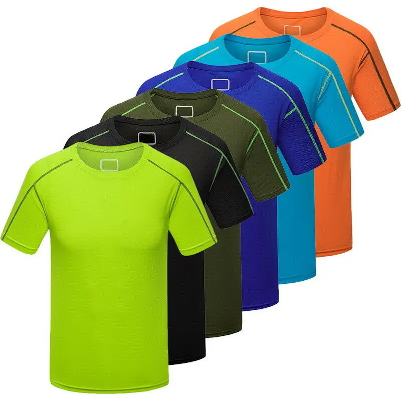 Kids Boys Short Sleeve Rash Guard Swim Tops Soccer Running Gym Athletic T-Shirts