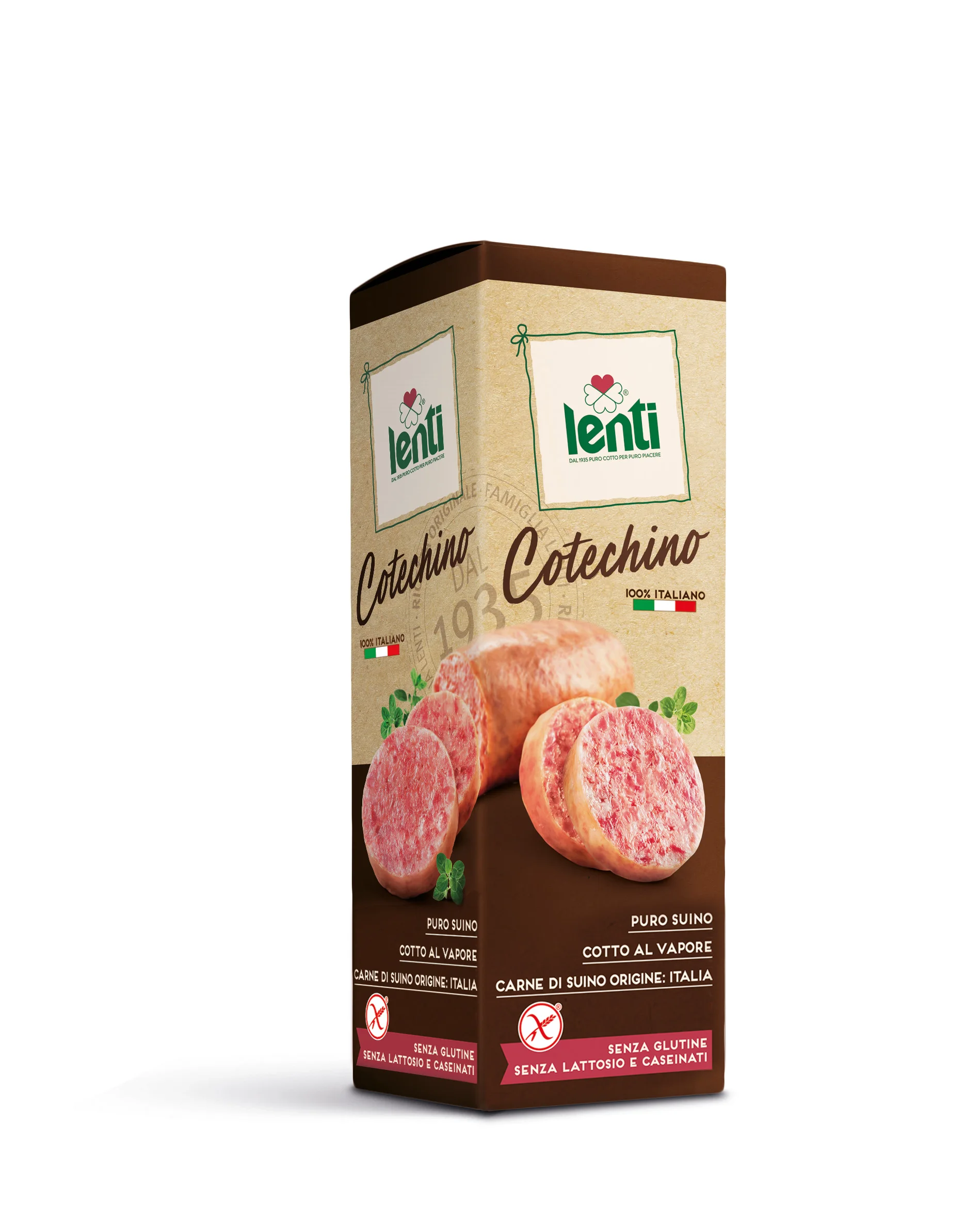 Готовое 100% итальянское Свиное мясо Cotechino, традиционный рецепт Modena 0,5 кг линзы для оптовых продавцов, розничных отелей и ресторанов