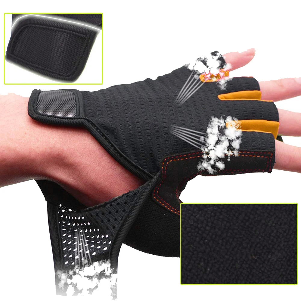 Best Quality Custom Cycling Glove Pad Leather Cycling Gloves Original Sports Half Finger Anti Slip Neoprene Men & Women Unisex