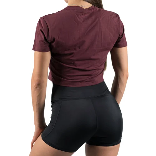 Wholesale Gym Wear Women Tapered Fit Custom Blank Crop Top T Shirt With Custom Logo