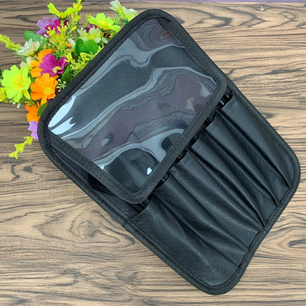 Wholesale Custom LOGO Travel toiletry  polyester / PU  Cosmetic Makeup Bag with white LED Mirror