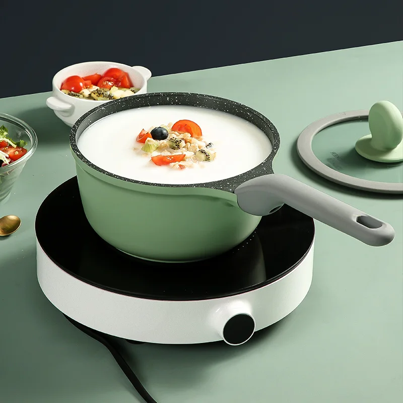 
GREENERY DIE-CASTING SERIES non-stick cookware sets pan wok big casserole sauce pan avocado green 