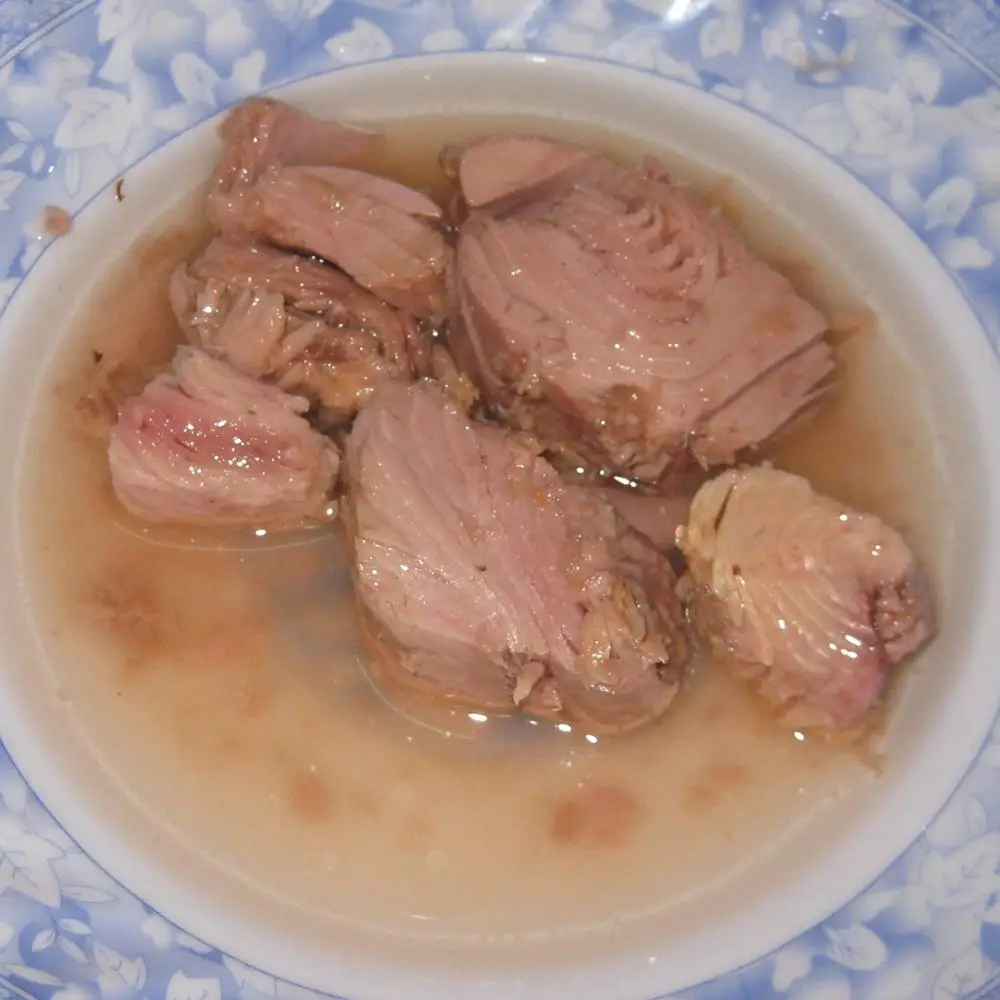 Canned Skipjack tuna solid in sunflower oil