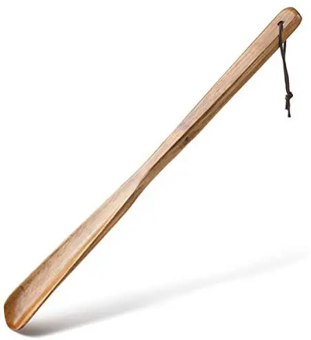 Роскошный Деревянный обувной рожок на заказ блестящий полированный для обуви с длинной ручкой удобный деревянный